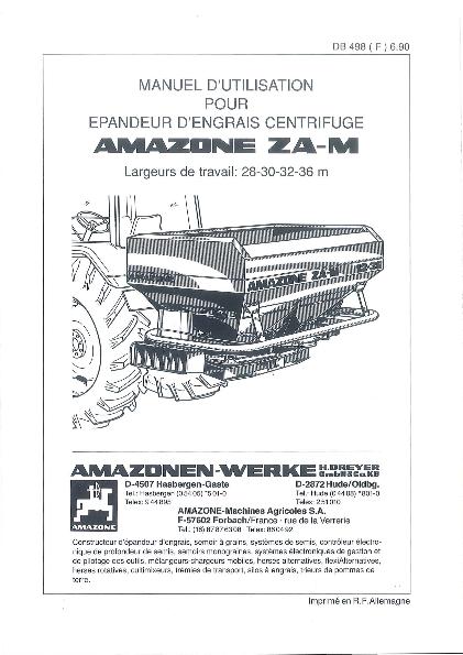 Notice d'utilisation ZA-M (06/90)
