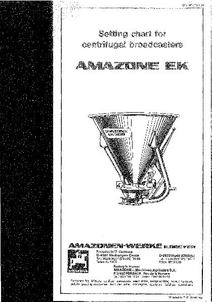 Setting chart EK (01/76)