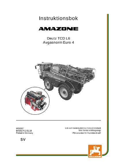 Instruktionsbok DEUTZ TCD 6.1 L6 EURO 4