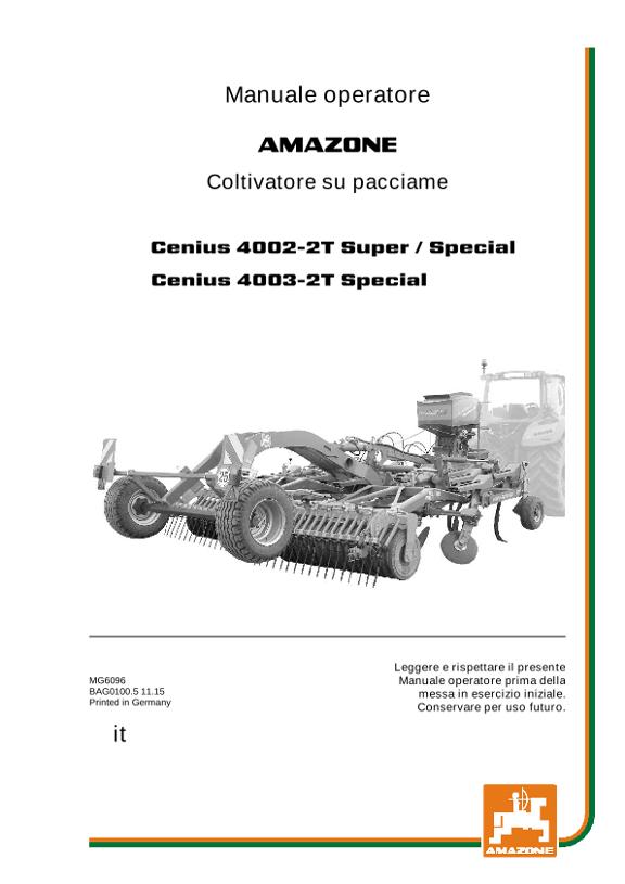 Manuale di intruzioni CENIUS 4002-2T / 4003-2T