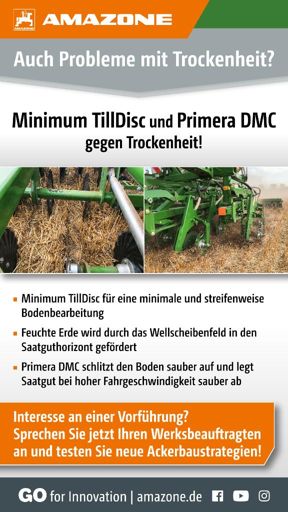 Anzeige „Minimum TillDisc und Primera DMC gegen Trockenheit!!“, 1080x1920pix, rgb