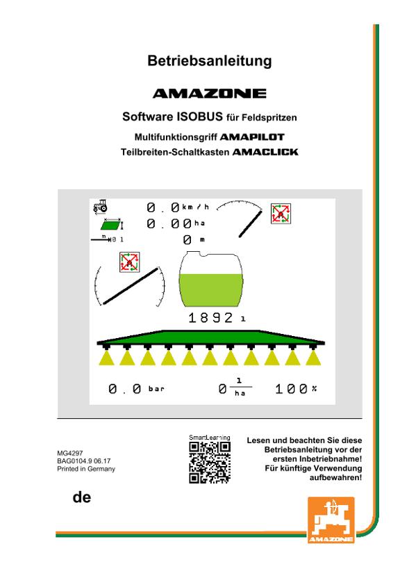 Betriebsanleitung ISOBUS SOFTWARE SPRITZE 