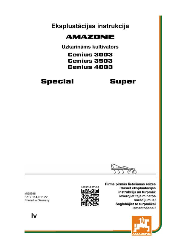 Ekspluatācijas instrukcija CENIUS 3003/3503/4003