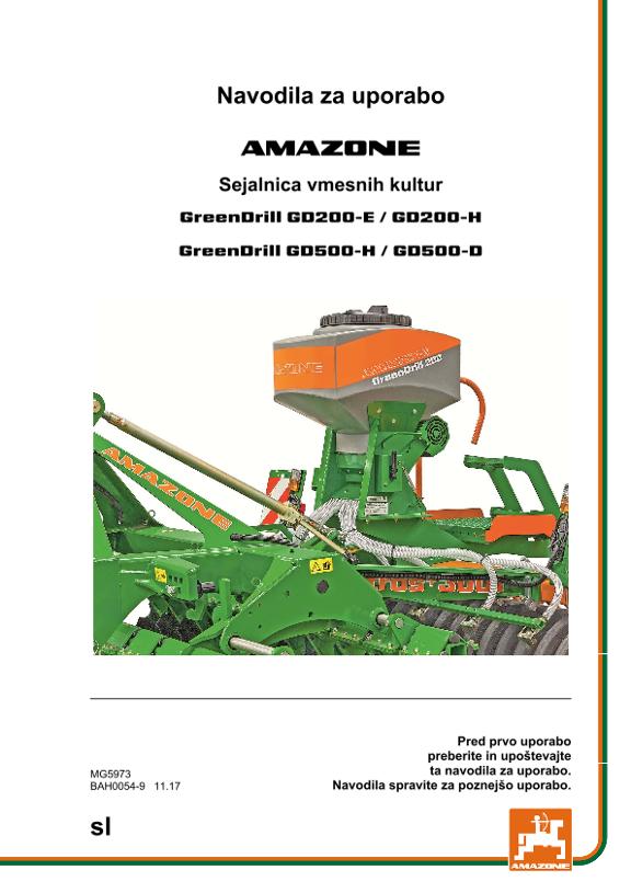 Navodila za uporabo GREENDRILL 200/500