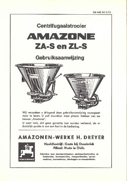 Bedieningshandleiding ZA-S, ZL-S (09/72)
