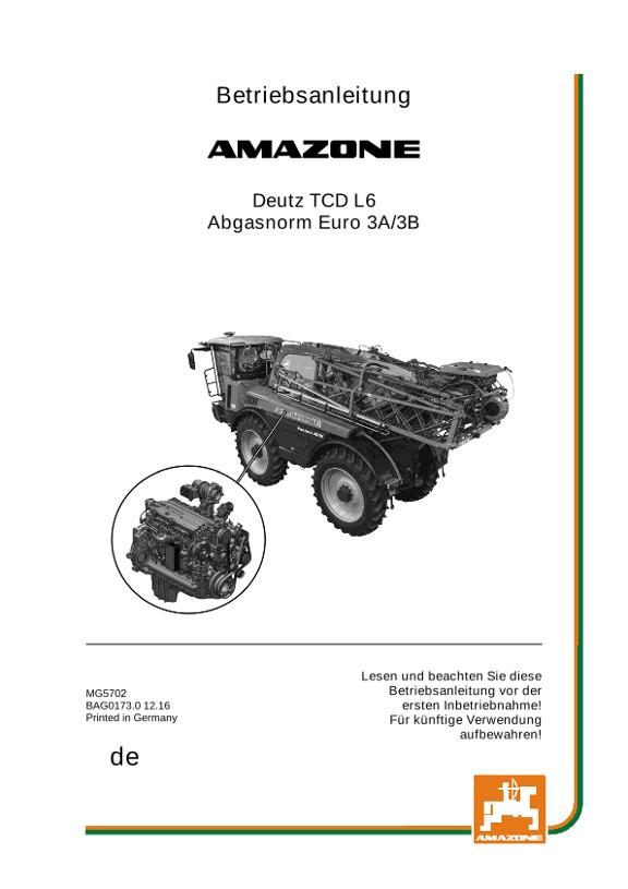 Betriebsanleitung DEUTZ TCD 6.1 L6 EURO 3A/3B