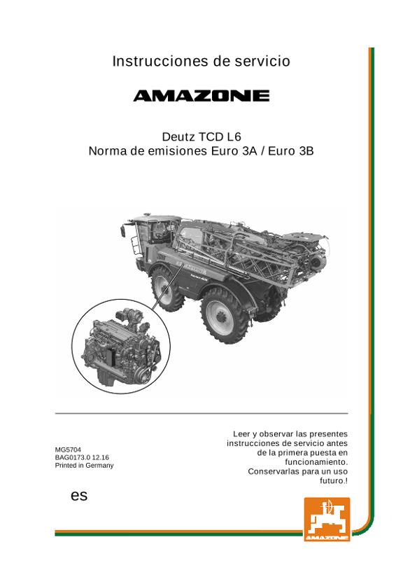 Manual del operador DEUTZ TCD 6.1 L6 EURO 3A/3B