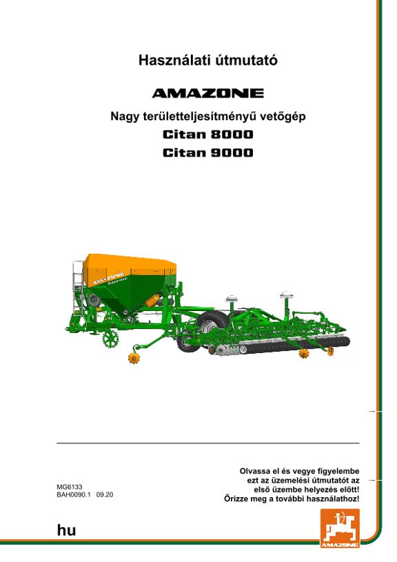 Kezelési útmutató CITAN 8/9000 