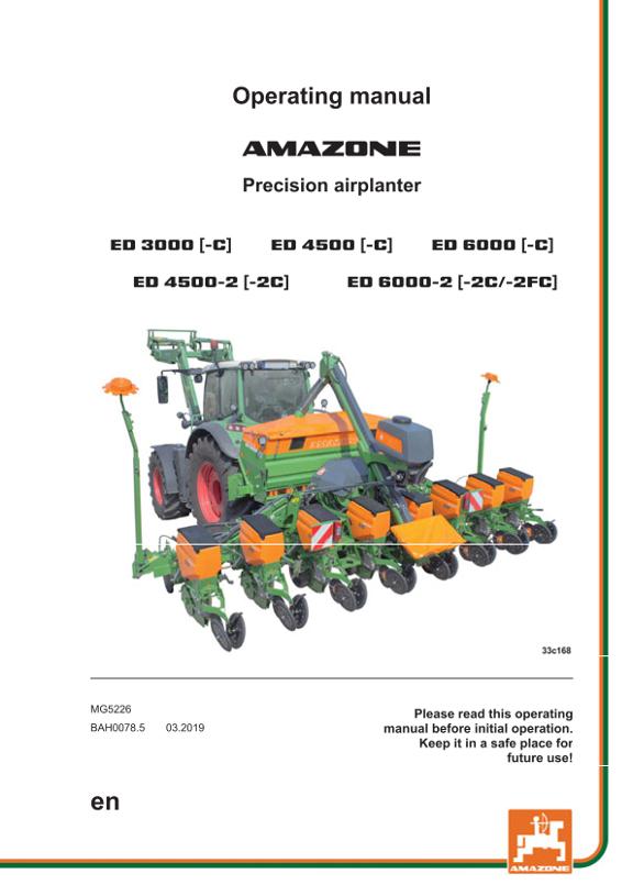 Operation manual ED 3000 / 4500 / 4500-2 / 6000-2
