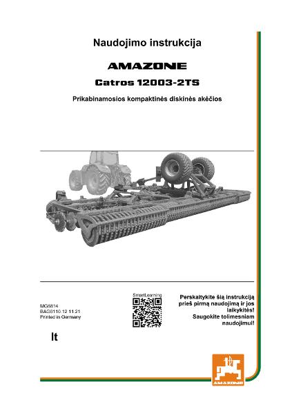 Naudojimo instrukcija  CATROS 12003-2TS 