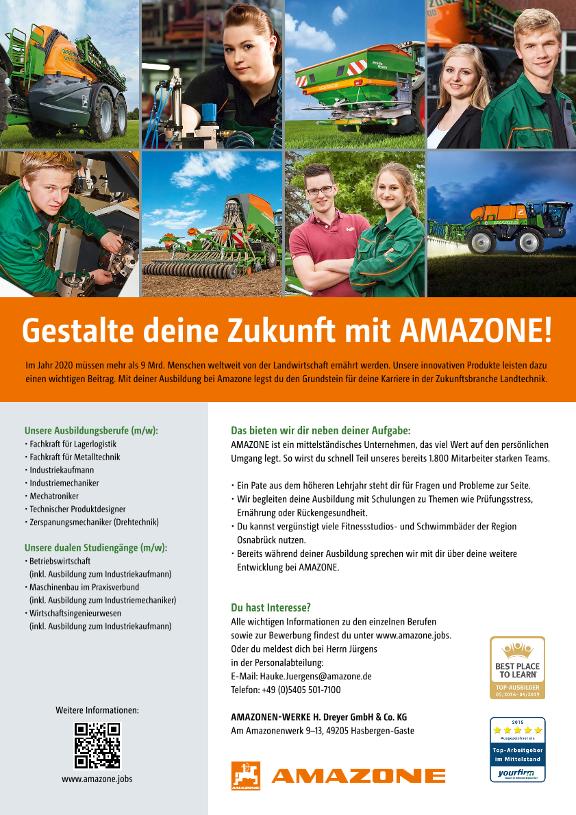 Poster "Gestalte deine Zukunft mit AMAZONE!" – 2016