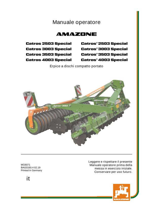 Manuale di intruzioni CATROS/CATROS+ 25/30/35/4003