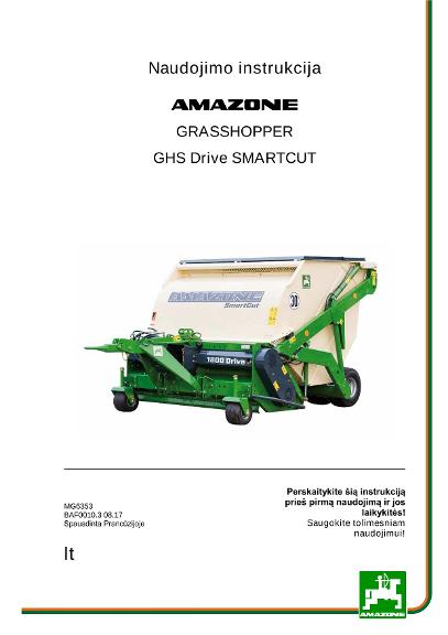 Naudojimo instrukcija GHS DRIVE SMARTCUT 