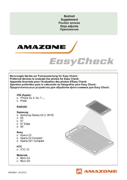 Hoja adjunta EasyCheck