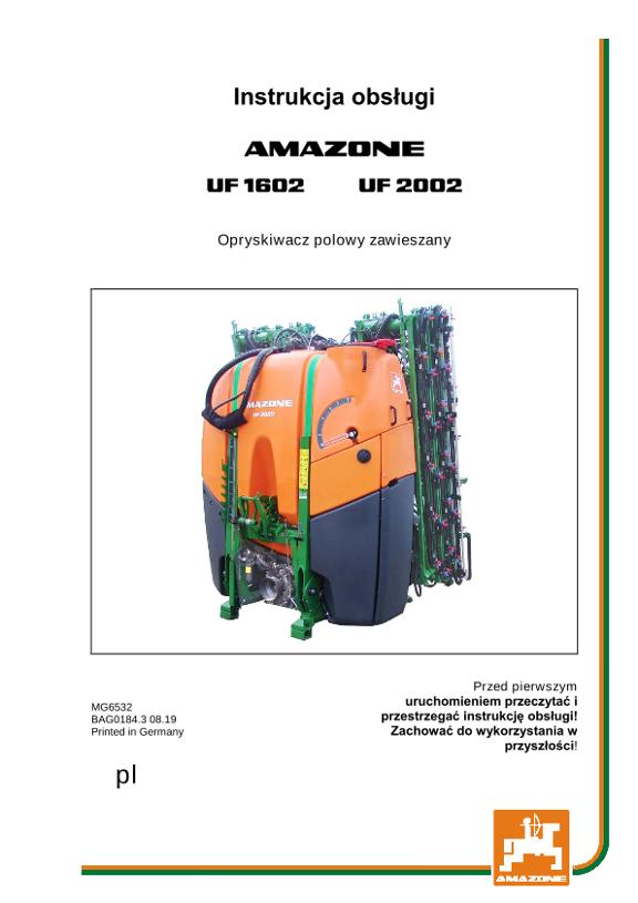 Instrukcja obsługi UF 1602/2002 