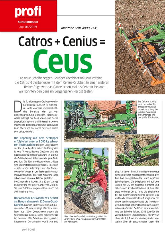 Catros + Cenius = Ceus - Sonderdruck profi 06-2019