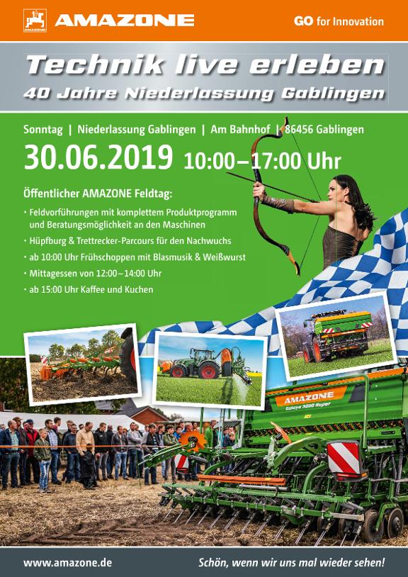 Poster Feldtag Gablingen - 40 Jahre Gablingen