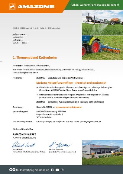 Mailing 1. Themenabend Kottenheim