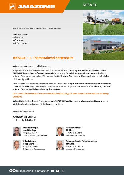 ABSAGE 1. Themenabend Kottenheim