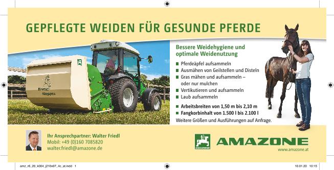 Anzeige „GEPFLEGTE WEIDEN FÜR GESUNDE PFERDE“, 210x97, 4c, at