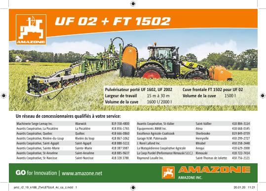 Afficher "UF 02 + FT 1502", 7x4,875 Zoll, 4c, fr (Kanada), Z