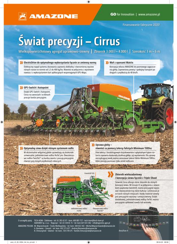Anzeige „Świat precyzji – Cirrus”, A4, 4c, pl