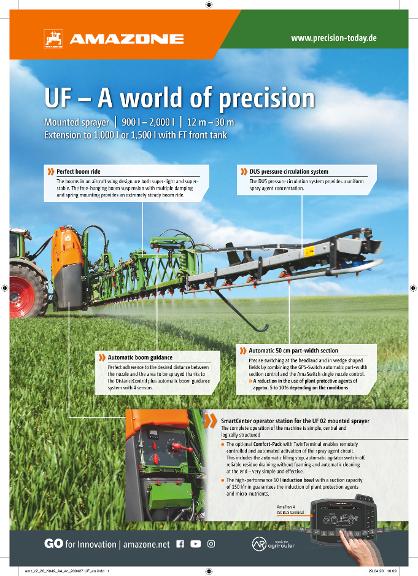 Advertisement "UF – A world of precision", A4, 4c, en