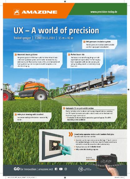 Advertisement "UX – A world of precision", A4, 4c, en