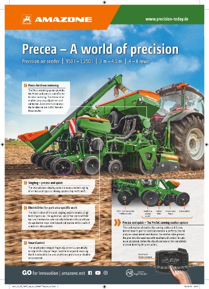 Advertisement "Precea – A world of precision", A4, 4c, en