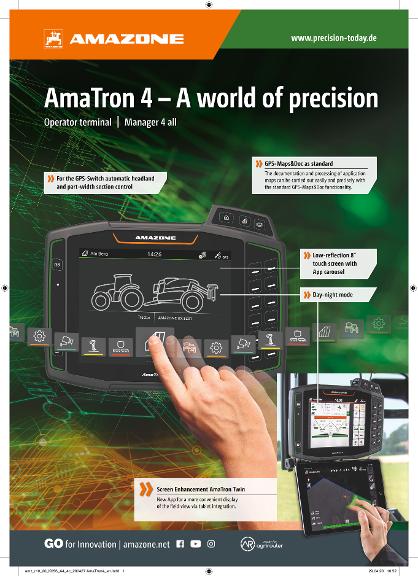 Advertisement "AmaTron 4 – A world of precision", A4, 4c, en