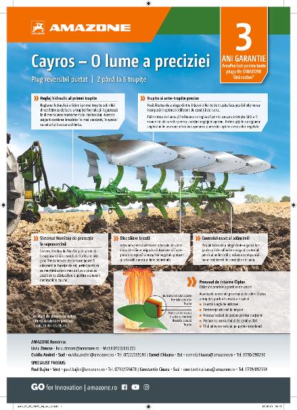 Anzeige „Cayros – O lume a preciziei“, A4, 4c, ro