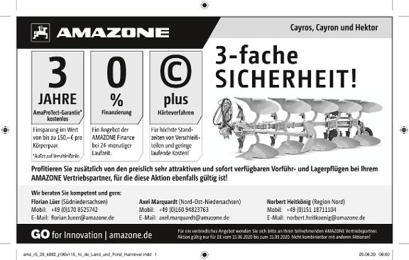 Anzeige „3-fache SICHERHEIT” – Cayros, Cayron und Hektor, 190x115, 1c, Z