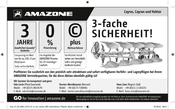 Anzeige „3-fache SICHERHEIT” – Cayros, Cayron und Hektor, 191x113, 1c, Z