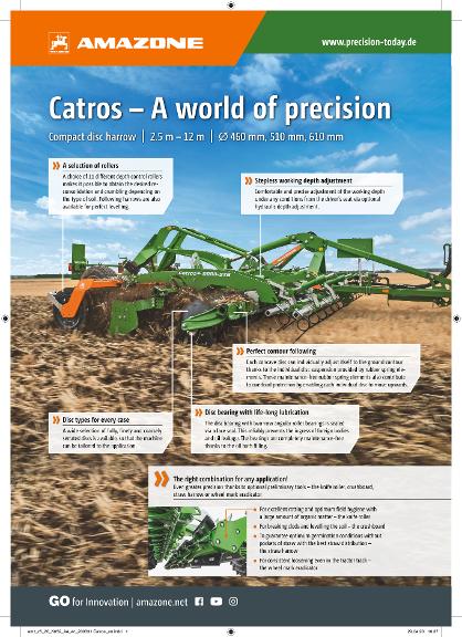 Advertisement "Catros – A world of precision", A4, 4c, en