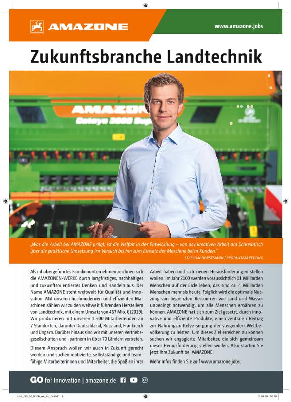 Anzeige "Zukunftsbranche Landtechnik", A4, 4c