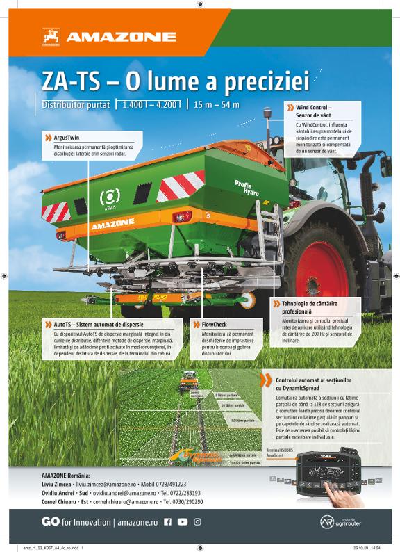 Anzeige „ZA-TS – O lume a preciziei", A4, 4c, ro