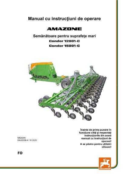 Instrucţiuni de utilizare CONDOR 12001-C/15001-C