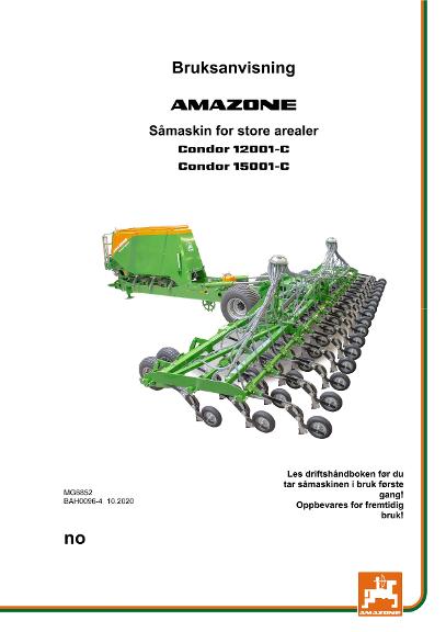 Instruksjonsboka CONDOR 12001-C/15001-C