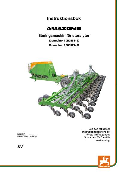 Instruktionsbok CONDOR 12001-C/15001-C