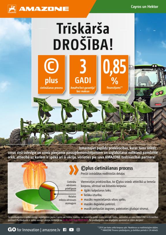Flyer Aktion Pflüge – Trīskārša DROŠĪBA!