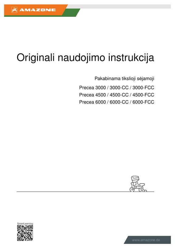 Naudojimo instrukcija PRECEA 3000/4500/6000/-CC/-FCC