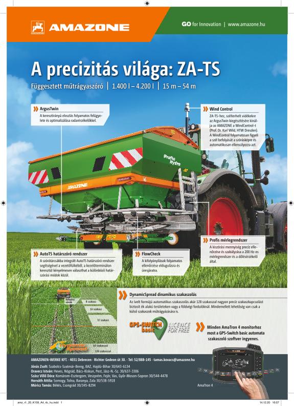 Anzeige „A precizitás világa: ZA-TS“, A4, 4c, hu