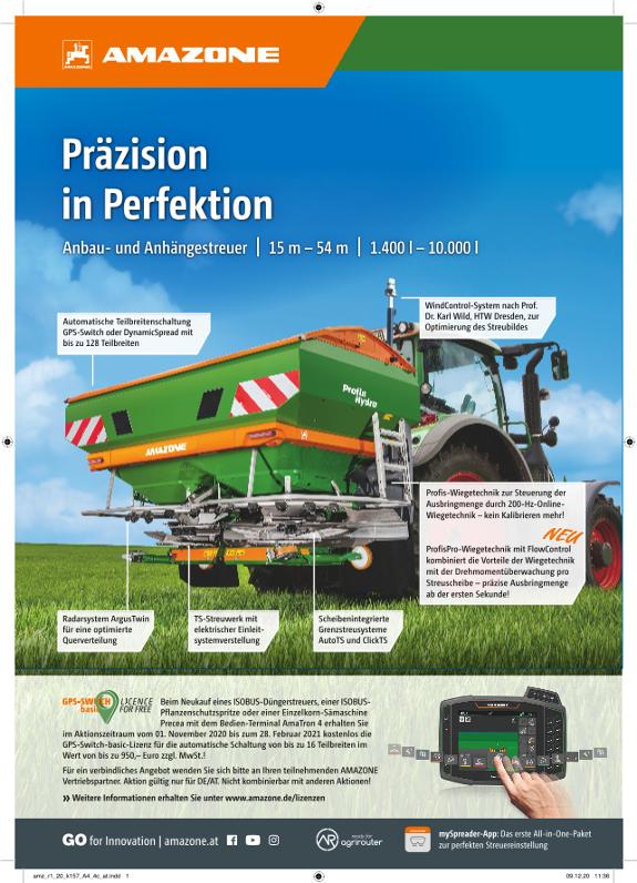 Anzeige „Präzision in Perfektion“ – Anbau- und Anhängestreuer, A4, 4c, at
