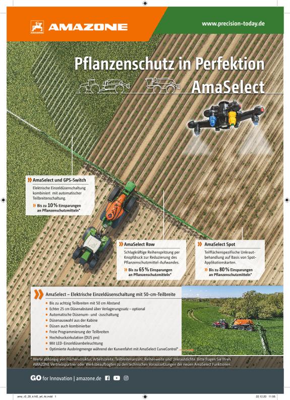 Anzeige „Pflanzenschutz in Perfektion“ – AmaSelect, A4, 4c