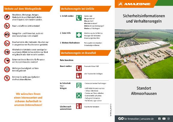 Flyer Sicherheitsinformationen und Verhaltensregeln – Altmoorhausen