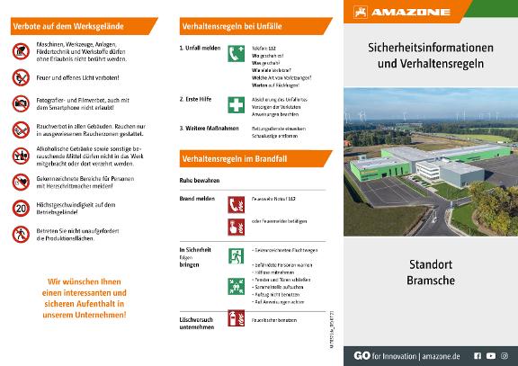 Flyer Sicherheitsinformationen und Verhaltensregeln – Bramsche