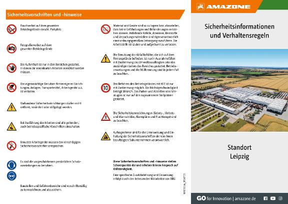 Flyer Sicherheitsinformationen und Verhaltensregeln – Leipzig