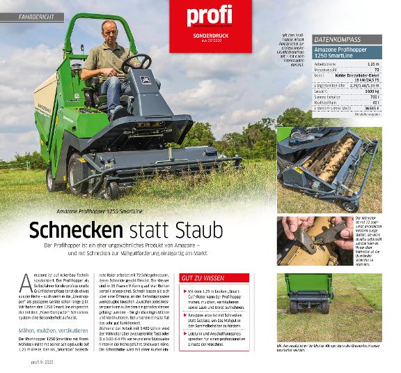 Amazone Profihopper 1250 SmartLine: Schnecken statt Staub - profi Sonderdruck 09/2020