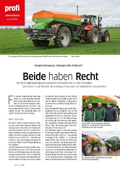 Amazone ZG-TS 01 "Beide haben Recht" - Sonderdruck profi 09/2020