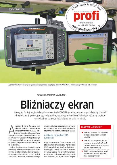 Amazone AmaTron Twin-App - PRZEDRUK profi 01-2021